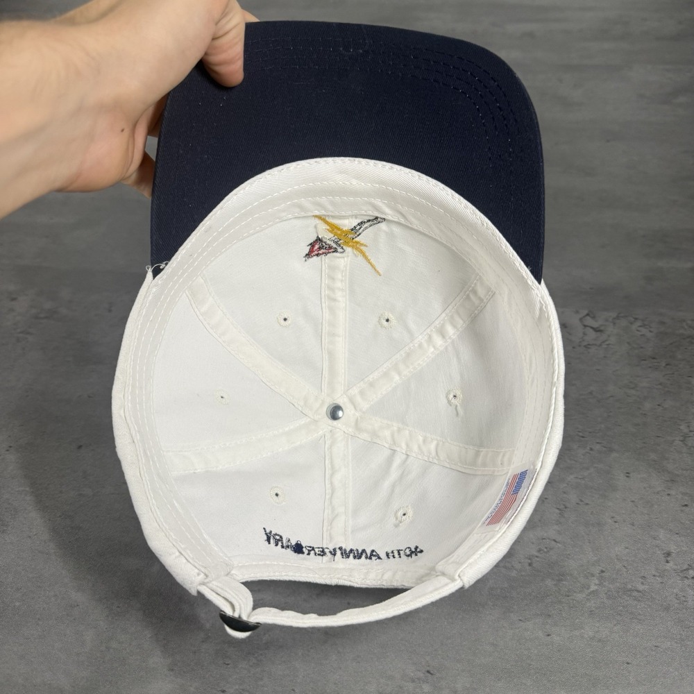 Vintage Electrical Engineering Hat White Navy Lig… - image 7